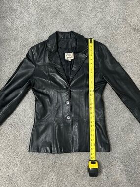 Vakko leather sports jacket